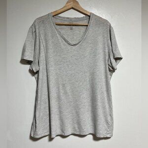 BDG Heather Gray V-Neck Standard Fit T-Shirt - Size M
